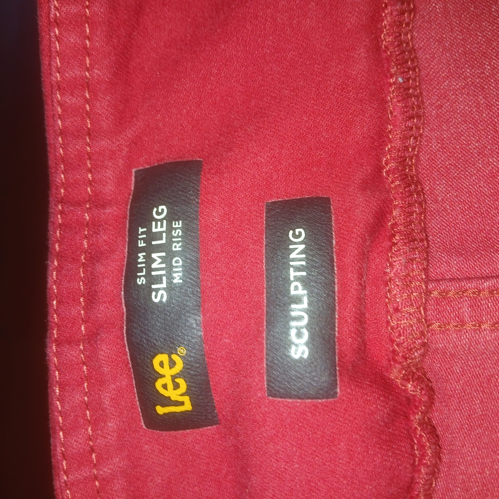 Lee Red Slim Fit Jeans